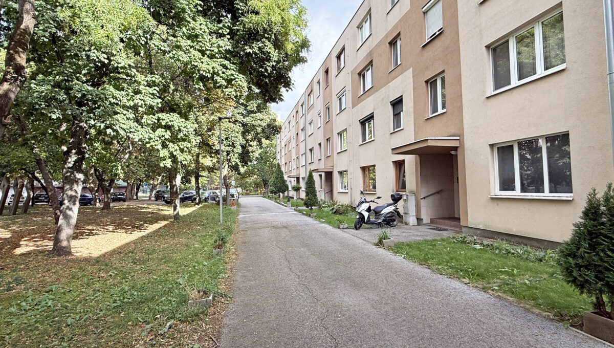 Senec Konfido ponuka na prenajom 3 izbovy byt Svatoplukova ulica pohlad na vstup do bytoveho domu